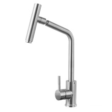 Aquacúbico High Arc Cepilled Nickel 360 Rotado de un solo nivel Acero inoxidable Tirador de fregadero de cocina Fregets Cupc estándar